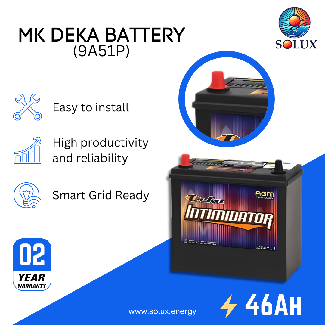 This is an image of MK Deka AGM Batteries 46Ah 12V